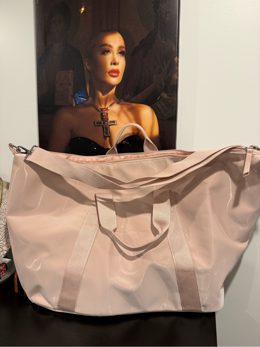 Victoria's Secret Blush Pink Crossbody Duffle Bag - Picture 3 of 5
